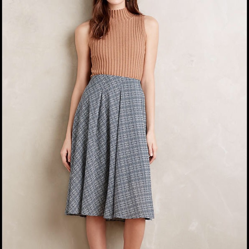 Anthropologie Aven Ranna Gill Midi Skirt